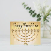 Happy Hanukkah Postkarte (Stehend Vorderseite)