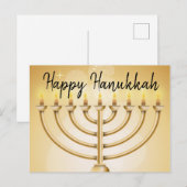 Happy Hanukkah Postkarte (Vorne/Hinten)