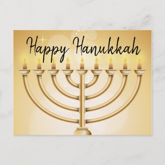 Happy Hanukkah Postkarte (Vorderseite)