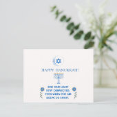 Happy Hanukkah! Postkarte (Stehend Vorderseite)