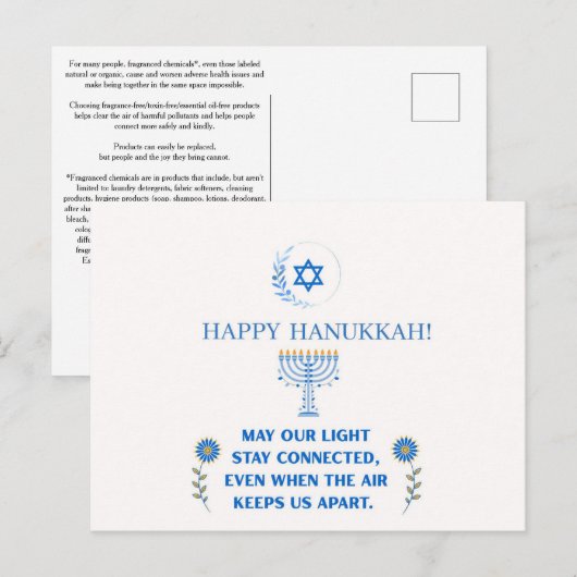 Happy Hanukkah! Postkarte (Vorne/Hinten)