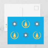 Happy Hanukkah Postkarte (Vorne/Hinten)
