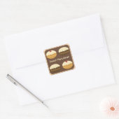 Happy Hanukkah Quadratischer Aufkleber (Umschlag)