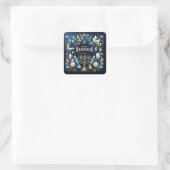 Happy Hanukkah Quadratischer Aufkleber (Tasche)