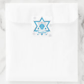 Happy Hanukkah Quadratischer Aufkleber (Tasche)