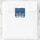 Happy Hanukkah Quadratischer Aufkleber (Tasche)
