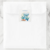 Happy Hanukkah Quadratischer Aufkleber (Tasche)