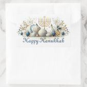 Happy Hanukkah Rechteckiger Aufkleber (Tasche)