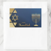 Happy Hanukkah Rechteckiger Aufkleber (Tasche)