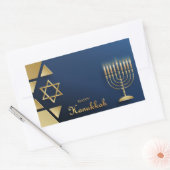 Happy Hanukkah Rechteckiger Aufkleber (Umschlag)