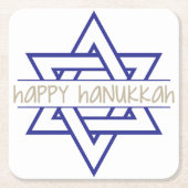 Happy Hanukkah Rechteckiger Pappuntersetzer (Vorderseite)