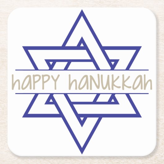 Happy Hanukkah Rechteckiger Pappuntersetzer (Vorderseite)