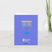 Happy Hanukkah Rentier mit Unterschrift 4.25x5 Karte (Rückseite)
