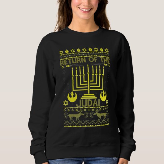 Happy Hanukkah Retun Of The Judai Ugly Sweater Chr Sweatshirt (Vorderseite)