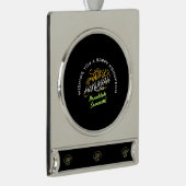 Happy Hanukkah Sameach! Banner-Ornament Silber (Rechts)