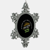 Happy Hanukkah Sameach! Schneeflocken Zinn-Ornament (Links)