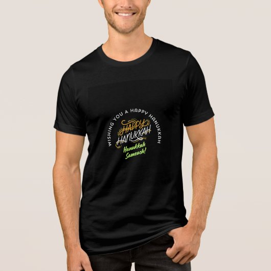 Happy Hanukkah Sameach! Tri-Blend Shirt (Vorderseite)