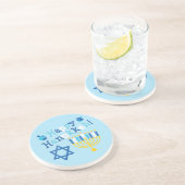 Happy Hanukkah Sandstein Untersetzer (Seite)