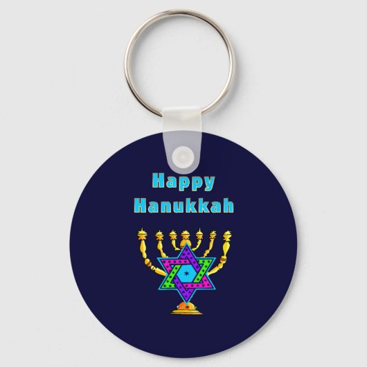 Happy Hanukkah Schlüsselanhänger (Vorderseite)