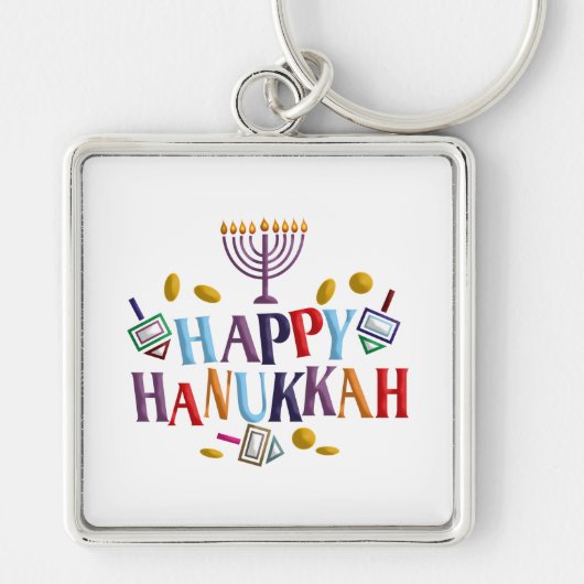 Happy Hanukkah Schlüsselanhänger (Vorne)