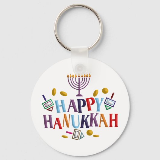 Happy Hanukkah Schlüsselanhänger (Vorderseite)
