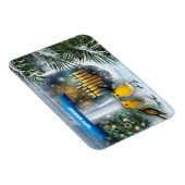 Happy Hanukkah. Schneefenster mit Menorah Magnet (Rechte Seite)