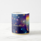 Happy Hanukkah Schöner jüdischer Urlaub Kaffeetasse (Mittel)