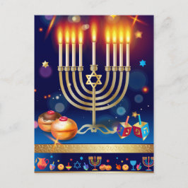 Happy Hanukkah Schöner jüdischer Urlaub Postkarte