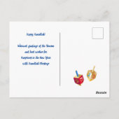 Happy Hanukkah Schöner jüdischer Urlaub Postkarte (Rückseite)