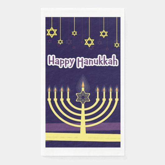 Happy Hanukkah Serviette (Vorderseite)