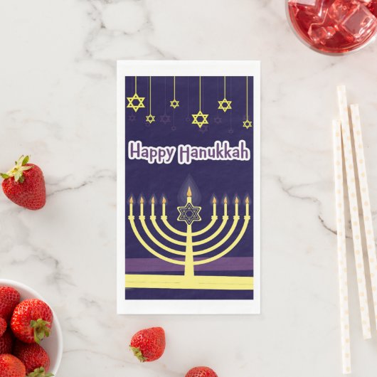 Happy Hanukkah Serviette (Beispiel)