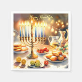 Happy Hanukkah Serviette (Vorderseite)