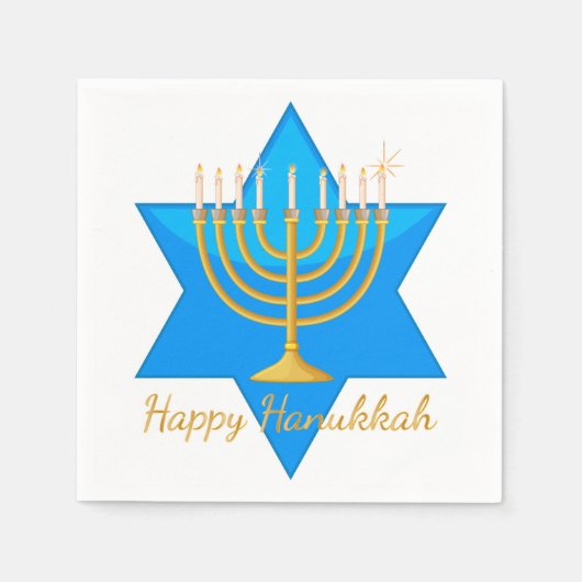 Happy Hanukkah Serviette (Vorderseite)