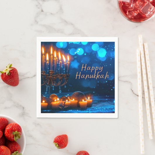 Happy Hanukkah Serviette (Beispiel)