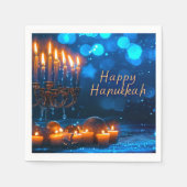 Happy Hanukkah Serviette (Vorderseite)