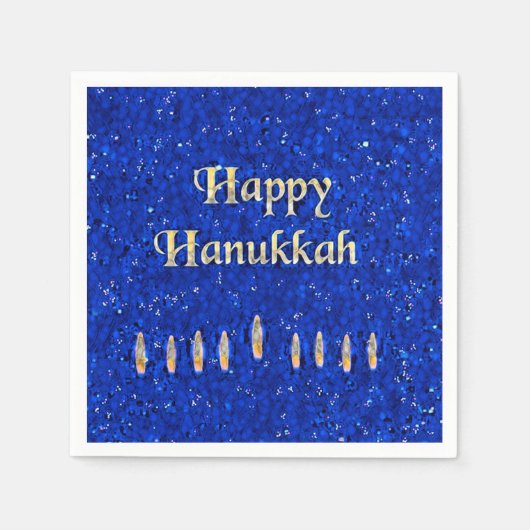 Happy Hanukkah Serviette (Vorderseite)