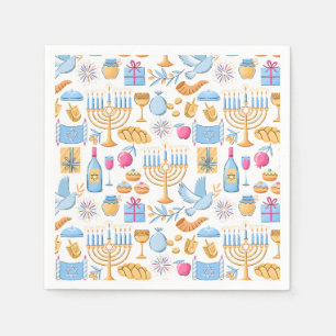 Happy Hanukkah Serviette