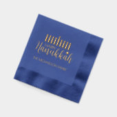 Happy Hanukkah Servietten Mit Folie (Links)