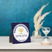 Happy Hanukkah SHALOM ALEICHEM Frieden für Sie Fotoplatte (InSitu)