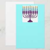 Happy Hanukkah Shalom Briefpapier (Vorne/Hinten)