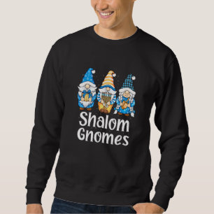 Happy Hanukkah Shalom Gnomes Hanukkah Jewish Holid Sweatshirt