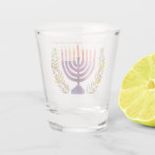 Happy Hanukkah Shot Glass Schnapsglas (Rückseite)