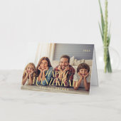 Happy Hanukkah Simple Modern Chic Family Foto (Vorderseite)