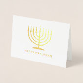 Happy Hanukkah Simple Modern Menorah One Foto Folienkarte (Vorderseite)