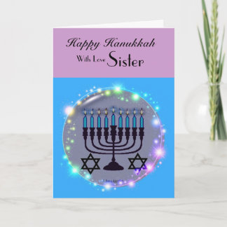 Happy Hanukkah ~ Sister Feiertagskarte