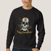 Happy Hanukkah Skull Menorah Hanukkah Cool Skeleto Sweatshirt (Vorderseite)