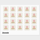 "Happy Hanukkah" Smiling Donut Stickers (Blatt)