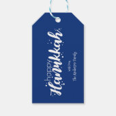 Happy Hanukkah Snow Bubbles Holiday Gift Tags Geschenkanhänger (Vorderseite)