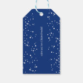 Happy Hanukkah Snow Bubbles Holiday Gift Tags Geschenkanhänger (Rückseite)