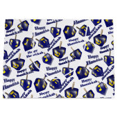 Happy Hanukkah Spinning Dreidel Große Geschenktüte (Vorderseite)